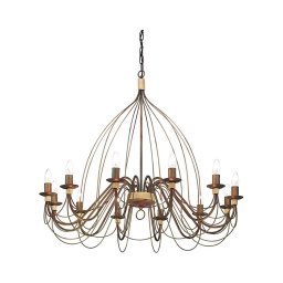 Ideal Lux - Candeeiro suspenso CORTE 12xE14/40W/230V diâmetro 95 cm cobre