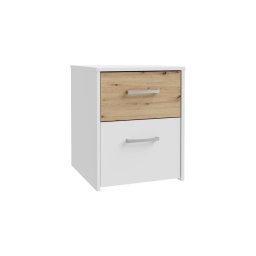 Mesa de cabeceira URO carvalho artisan/branco
