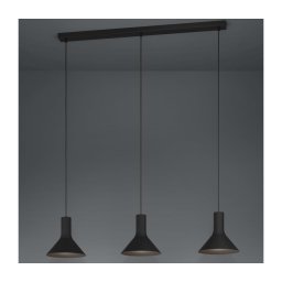 Eglo 390219 - Candeeiro suspenso MORESCANA 3xE27/28W/230V preto