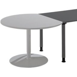 kaiserkraft THEA - Mesa de ampliação, com pé em forma de prato, cinzento claro, THEA - Mesa de ampliação, com pé em forma de prato, cinzento claro. Ótimo para a pequena reunião: a mesa de trabalho redonda. Fornecimento desmontado - montagem fácil.