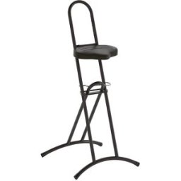 kaiserkraft Apoio de pé com assento giratório, amplitude de regulação em altura 610 - 860 mm, preto, Apoio de pé com assento giratório, amplitude de regulação em altura 610 - 860 mm, preto. Solução económica. Assento confortável em espuma de PU. Armação e