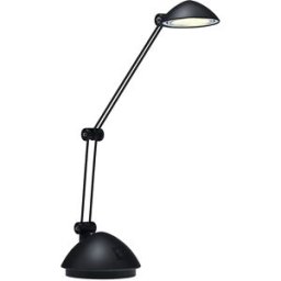 Hansa Candeeiro de secretária LED SPACE , altura 500 mm, preto, acetinado, Candeeiro de secretária LED SPACE, altura 500 mm, preto, acetinado. Facilmente regulável nos braços e na cabeça do candeeiro. A superfície acetinada confere ao candeeiro LED inteli