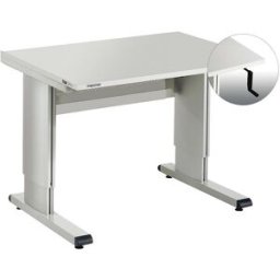Treston Mesa de trabalho WB , com manivela, LxP 1800 x 800 mm, Mesa de trabalho WB, com manivela, LxP 1800 x 800 mm. Superfície de trabalho de grande dimensão - profundidade da mesa 800 mm. Ajustável em altura de série de 700 - 1100 mm - manualmente, com