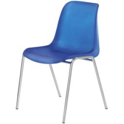 kaiserkraft Cadeira de plástico em forma de concha EUROPA, sem estofo, assento em concha azul fluorescente, embalagem de 2 unid., Cadeira de plástico em forma de concha EUROPA, sem estofo, assento em concha azul fluorescente, embalagem de 2 unid. Assento