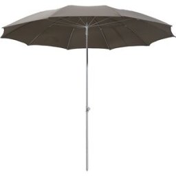 kaiserkraft Guarda-sol, design redondo, Ø 2800 mm, armação branca, taupe, Guarda-sol, design redondo, Ø 2800 mm, armação branca, taupe. Design clássico. Tecido de 10 peças. Ø do pé do guarda-sol 30 mm. O guarda-sol possui um diâmetro de 2,8 m e está dispo