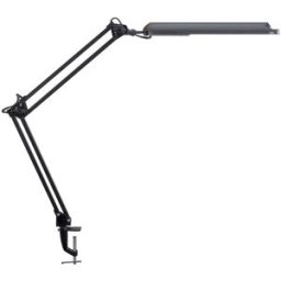 MAUL Candeeiro LED, 5800 K, 21 LEDs , com pé de aperto, preto, Candeeiro LED, 5800 K, 21 LEDs, com pé de aperto, preto. Com pé de aperto. Candeeiro LED, 6500 Kelvin, luz diurna branca. Este candeeiro contém lâmpadas LED integradas. As lâmpadas não podem s