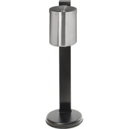 kaiserkraft Cinzeiro de segurança com pé, 5,5 l, Ø 180, aço inoxidável, Cinzeiro de segurança com pé, 5,5 l, Ø 180, aço inoxidável. Tampa em forma de funil para eliminação fácil dos resíduos de cigarros.