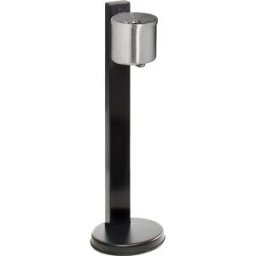 kaiserkraft Cinzeiro de segurança com pé, 2,25 l, Ø 150 mm, prata nova, chapa de aço, Cinzeiro de segurança com pé, 2,25 l, Ø 150 mm, prata nova, chapa de aço. Tampa em forma de funil para eliminação fácil dos resíduos de cigarros.
