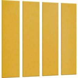 eurokraft basic Placa acústica para parede , AxL 1200 x 300 mm, embalagem de 4 unid., amarelo, a partir de 10 embalagens, Placa acústica para parede, AxL 1200 x 300 mm, embalagem de 4 unid., amarelo, a partir de 10 embalagens. Absorve e reduz ruídos pertu