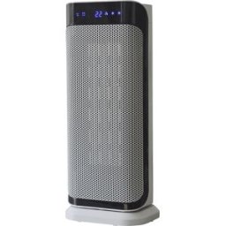 kaiserkraft Aquecedor cerâmico PTC com display, 2000 W, CxLxA 126 x 170 x 409 mm, Aquecedor cerâmico PTC com display, 2000 W, CxLxA 126 x 170 x 409 mm. Três níveis de potência: função de ventilação / 1000 W / 2000 W. Elemento de aquecimento PTC duradouro