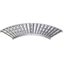 Gura Esteira rolante leve, caixilho em aço com rolos de aço galvanizados , lar da esteira 500 mm, curva 90°, raio interior 800 mm, distância entre eixos 100 mm, Esteira rolante leve, caixilho em aço com rolos de aço galvanizados, lar da esteira 500 mm, cu