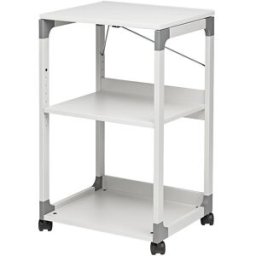 DURABLE Carrinho de projetor / OHP , AxLxP 882 x 508 x 432 mm, cinzento, Carrinho de projetor / OHP, AxLxP 882 x 508 x 432 mm, cinzento. Estrutura em tubo de aço revestido a resina epóxi com cantos em plástico reforçado a fibra de vido. Prateleiras 19 mm