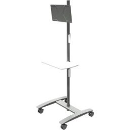 Dataflex Trolley VIEWMATE COMBO AV , para um monitor, prateado, Trolley VIEWMATE COMBO AV, para um monitor, prateado. Suporta um monitor ou televisor de ecrã plano e a maioria dos dispositivos multimédia. As coberturas para cabos mantêm os cabos ordenados