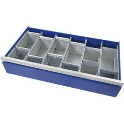 kaiserkraft Conjunto de divisórias para gavetas, para gavetas com LxA 1000 x 200 mm, 18 peças, Conjunto de divisórias para gavetas, para gavetas com LxA 1000 x 200 mm, 18 peças. Conjunto de 18 peças composto por 6 separadores de profundidade e 12 separado