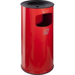 VAR Cinzeiro de segurança combinado , chapa de aço, volume 44 l, AxØ 710 x 355 mm, vermelho fogo, Cinzeiro de segurança combinado, chapa de aço, volume 44 l, AxØ 710 x 355 mm, vermelho fogo. Recipiente de recolha em alumínio para cinza dos cigarros. Inser