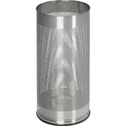 VAR Suportes para guarda-chuvas, altura 610 mm , aço inoxidável, escovado, chapa perfurada, Suportes para guarda-chuvas, altura 610 mm, aço inoxidável, escovado, chapa perfurada. Opcionalmente em chapa de aço galvanizada e pintada a pó ou aço inoxidável e
