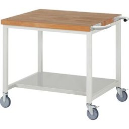 eurokraft pro Bancada de trabalho com rodas Série 8000, estrutura modular , 1 prateleira, LxP 1000 x 900 mm, Bancada de trabalho com rodas Série 8000, estrutura modular, 1 prateleira, LxP 1000 x 900 mm. Móvel em qualquer momento com 2 rodas orientáveis e