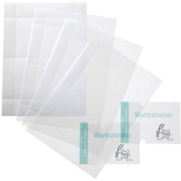DURABLE Películas sobressalentes para CRYSTAL SIGN , embalagem de 30 unid., AxL 148 x 148 mm, Películas sobressalentes para CRYSTAL SIGN, embalagem de 30 unid., AxL 148 x 148 mm. Películas que podem ser impressas através de equipamentos informáticos para