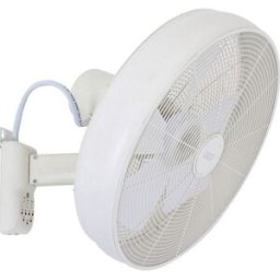 kaiserkraft Ventoinha de parede com comando à distância, AxLxP 460 x 460 x 350 mm, branco, Ventoinha de parede com comando à distância, AxLxP 460 x 460 x 350 mm, branco. 3 níveis de velocidade reguláveis diretamente no suporte ou por comando à distância.