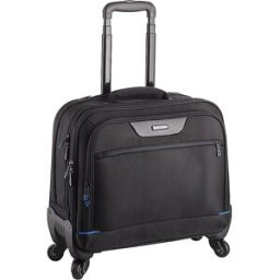 kaiserkraft Trolley comercial para portátil, compartimento acolchoado para portátil, preto, Trolley comercial para portátil, compartimento acolchoado para portátil, preto. Quatro rodas de marcha fácil que giram em 360°, sistema de trolley telescópico bloq