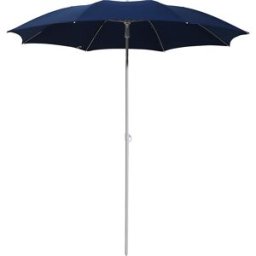 kaiserkraft Guarda-sol, design redondo, Ø 2000 mm, armação branca, azul, Guarda-sol, design redondo, Ø 2000 mm, armação branca, azul. Design clássico. Tecido de 8 peças. Fator de proteção solar FPS 40. O guarda-sol possui um diâmetro de 2 m e está disponí