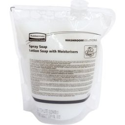 Rubbermaid Loção de sabonete líquido , embalagem de 12 x 400 ml, hidratante, Loção de sabonete líquido, embalagem de 12 x 400 ml, hidratante. Fórmula suave para lavagem frequente das mãos. Hidratante. Sabonete líquido universal. 12 sacos com 0,4 l cada.