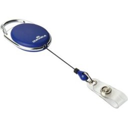 DURABLE Porta-identificação JOJO STYLE , com laço com botão de pressão, embalagem de 20 unid., azul, Porta-identificação JOJO STYLE, com laço com botão de pressão, embalagem de 20 unid., azul. Ideais para cartões de identificação de empresas e fábricas, i