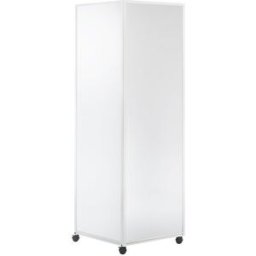 eurokraft basic Coluna informativa móvel , com 4 rodas orientáveis duplas imobilizáveis, superfície em quadro branco, Coluna informativa móvel, com 4 rodas orientáveis duplas imobilizáveis, superfície em quadro branco. Ideais para utilização na produção,