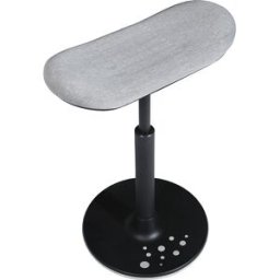 Topstar Banco SITNESS H , modelo H2, com assento em forma de skate, forro de padrão cinzento, sola cinzenta, Banco SITNESS H, modelo H2, com assento em forma de skate, forro de padrão cinzento, sola cinzenta. Utilização versátil em escritório, na oficina,