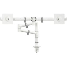 Dataflex Braço de monitor VIEWGO , braço duplo para 2 monitores, branco, Braço de monitor VIEWGO, braço duplo para 2 monitores, branco. Intervalo de ajuste em altura estático de 210 mm. Medida máxima do monitor: 620 mm de largura - 900 mm de altura. Monit