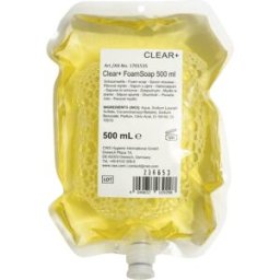 CWS Sabonete em espuma Clear+ , PH neutro, conteúdo 0,5 Litros, Embalagem com 6 Peças, Sabonete em espuma Clear+, PH neutro, conteúdo 0,5 Litros, Embalagem com 6 Peças. Fecho de pressão impede fuga ao trocar os sacos de sabonete. Sacos finos poupam recurs