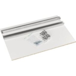 Kongamek Prateleira , CxL 1600 x 610 mm, a partir de 5 unidades, Prateleira, CxL 1600 x 610 mm, a partir de 5 unidades. Completa com suporte. Decoração em placa de aglomerado branca.