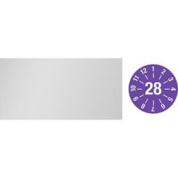 kaiserkraft Placa de teste de cabos, placa anual, CxA 60 x 20 mm, 28, violeta, Placa de teste de cabos, placa anual, CxA 60 x 20 mm, 28, violeta. Película resistente, espessura 0,1 mm. Transparentes, resistentes às intempéries. 16 unidades por folha. A pl