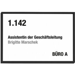 kaiserkraft Placa para porta MADRID Black Line™, A5 na horizontal, LxA 212,5 x 150,5 mm, preto, Placa para porta MADRID Black Line™, A5 na horizontal, LxA 212,5 x 150,5 mm, preto. Autocolante - a placa profissional para montagem rápida. Equipado no verso