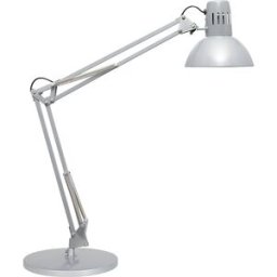MAUL Candeeiro de mesa LED study , com base, prateado, Candeeiro de mesa LED study, com base, prateado. Clássico de design de sucesso (incl. lâmpada). Lâmpada para posto de trabalho profissional, elevada qualidade da luz. Extremamente económicos: tecnolog