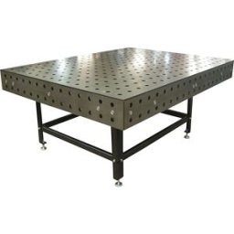 kaiserkraft Mesa de soldadura, Ø furos 28 mm, 2000 kg/m², AxLxP 800 x 1980 x 1480 mm, Mesa de soldadura, Ø furos 28 mm, 2000 kg/m², AxLxP 800 x 1980 x 1480 mm. Posto de trabalho de soldadura flexível para oficinas e empresas de produção. Construção robust