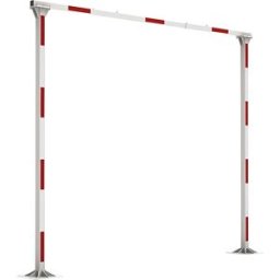 PROCITY Limitador de altura fixo , AxL 4500 x 5200 mm, branco puro RAL 9010, galvanizado a fogo, Limitador de altura fixo, AxL 4500 x 5200 mm, branco puro RAL 9010, galvanizado a fogo. Largura ajustável para máxima flexibilidade. Estrutura em tubo de aço