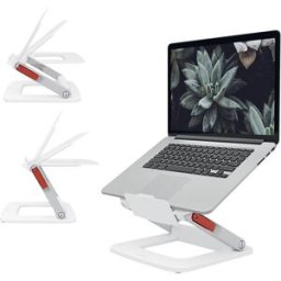 Leitz Suporte para portátil multi-ângulo Ergo , AxLxP 45 x 258 x 253 mm, branco, Suporte para portátil multi-ângulo Ergo, AxLxP 45 x 258 x 253 mm, branco. Design ergonómico para melhor postura. Prático e versátil. Sustentabilidade e respeito pelo ambiente