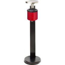 kaiserkraft Cinzeiro de segurança com pé e telhado, volume 2,25 l, vermelho, Cinzeiro de segurança com pé e telhado, volume 2,25 l, vermelho. Tampa em forma de funil para eliminação fácil dos resíduos de cigarros.