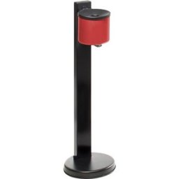 kaiserkraft Cinzeiro de segurança com pé, 2,25 l, Ø 150 mm, vermelho, chapa de aço, Cinzeiro de segurança com pé, 2,25 l, Ø 150 mm, vermelho, chapa de aço. Tampa em forma de funil para eliminação fácil dos resíduos de cigarros.