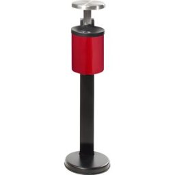 kaiserkraft Cinzeiro de segurança com pé e telhado, volume 6 l, vermelho, Cinzeiro de segurança com pé e telhado, volume 6 l, vermelho. Tampa em forma de funil para eliminação fácil dos resíduos de cigarros.