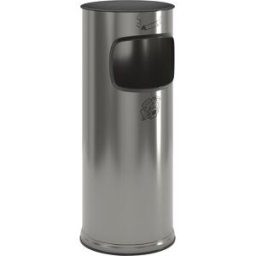 VAR Cinzeiro de segurança combinado , aço inoxidável, volume 17 l, AxØ 610 x 250 mm, aço inoxidável, Cinzeiro de segurança combinado, aço inoxidável, volume 17 l, AxØ 610 x 250 mm, aço inoxidável. Recipiente de recolha em alumínio para cinza dos cigarros.