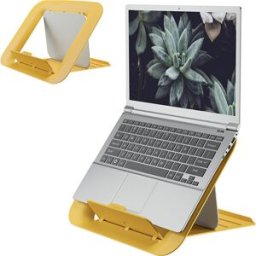 Leitz Suporte para portátil Ergo , altura 162 - 176 mm, amarelo, Suporte para portátil Ergo, altura 162 - 176 mm, amarelo. Design ergonómico para melhor postura. Prático e versátil. Sustentabilidade e respeito pelo ambiente. Ideal para trabalhar sentado o
