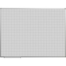 eurokraft basic Quadro quadriculado , pintura branca, LxA 1200 x 900 mm, quadrículas de 10 x 10/50 x 50 mm, Quadro quadriculado, pintura branca, LxA 1200 x 900 mm, quadrículas de 10 x 10/50 x 50 mm. Ideais para apresentação de tabelas, gráficos e desenhos
