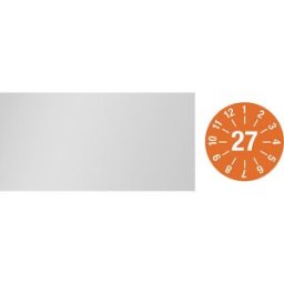 kaiserkraft Placa de teste de cabos, placa anual, CxA 60 x 20 mm, 27, laranja, Placa de teste de cabos, placa anual, CxA 60 x 20 mm, 27, laranja. Película resistente, espessura 0,1 mm. Transparentes, resistentes às intempéries. 16 unidades por folha. A pl