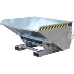 eurokraft pro Recipiente basculante incl. mecanismo de movimentação , volume 0,9 m³, CxLxA 1260 x 1570 x 835 mm, galvanizado a fogo, Recipiente basculante incl. mecanismo de movimentação, volume 0,9 m³, CxLxA 1260 x 1570 x 835 mm, galvanizado a fogo. Mode