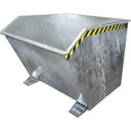 eurokraft pro Recipiente basculante, forma de construção baixa (E) , capacidade 1,5 m³, galvanizado a fogo, Recipiente basculante, forma de construção baixa (E), capacidade 1,5 m³, galvanizado a fogo. Para materiais a granel de todo o tipo. Construção bai