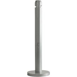 Rubbermaid Cinzeiro de pé em coluna , volume 3,5 l, cinzento, Cinzeiro de pé em coluna, volume 3,5 l, cinzento. Esvaziamento simples sem ferramentas. Em alumínio resistente ao fogo com pintura a pó (resistente aos raios UV) para o interior e exterior. Gre