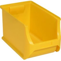 kaiserkraft Caixa de armazenagem à vista, CxLxA 355 x 205 x 200 mm, embalagem de 8 unid., amarelo, Caixa de armazenagem à vista, CxLxA 355 x 205 x 200 mm, embalagem de 8 unid., amarelo. Segurança testada através da marca TÜV/GS. Empilhamento seguro graças