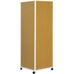 eurokraft basic Coluna informativa móvel , superfície em cortiça, LxA 620 x 1800 mm, com 4 rodas, Coluna informativa móvel, superfície em cortiça, LxA 620 x 1800 mm, com 4 rodas. Ideais para utilização na produção, gestão de qualidade, segurança no trabal